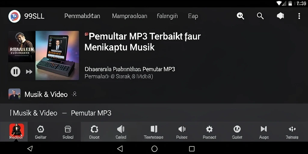 Tampilan antarmuka aplikasi 99SLL yang modern dan menarik.
