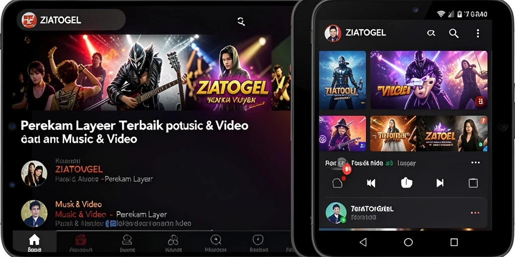 Antarmuka ZIATOGEL saat merekam layar dengan fitur lengkap.
